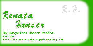 renata hanser business card